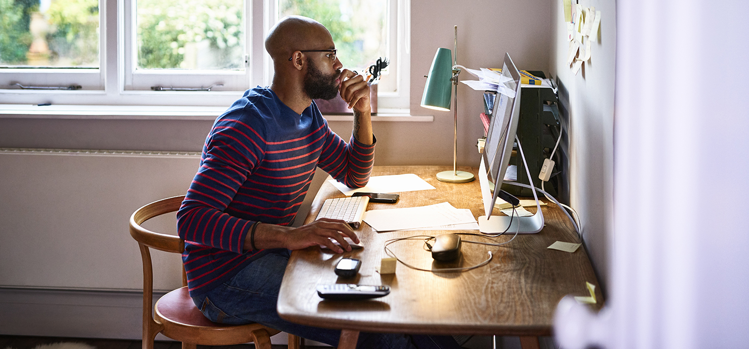 Man working at computer