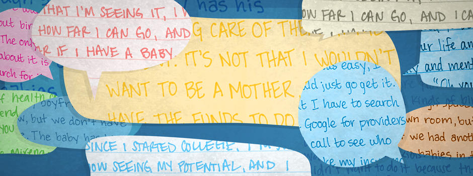 Note Illustration of women's voices