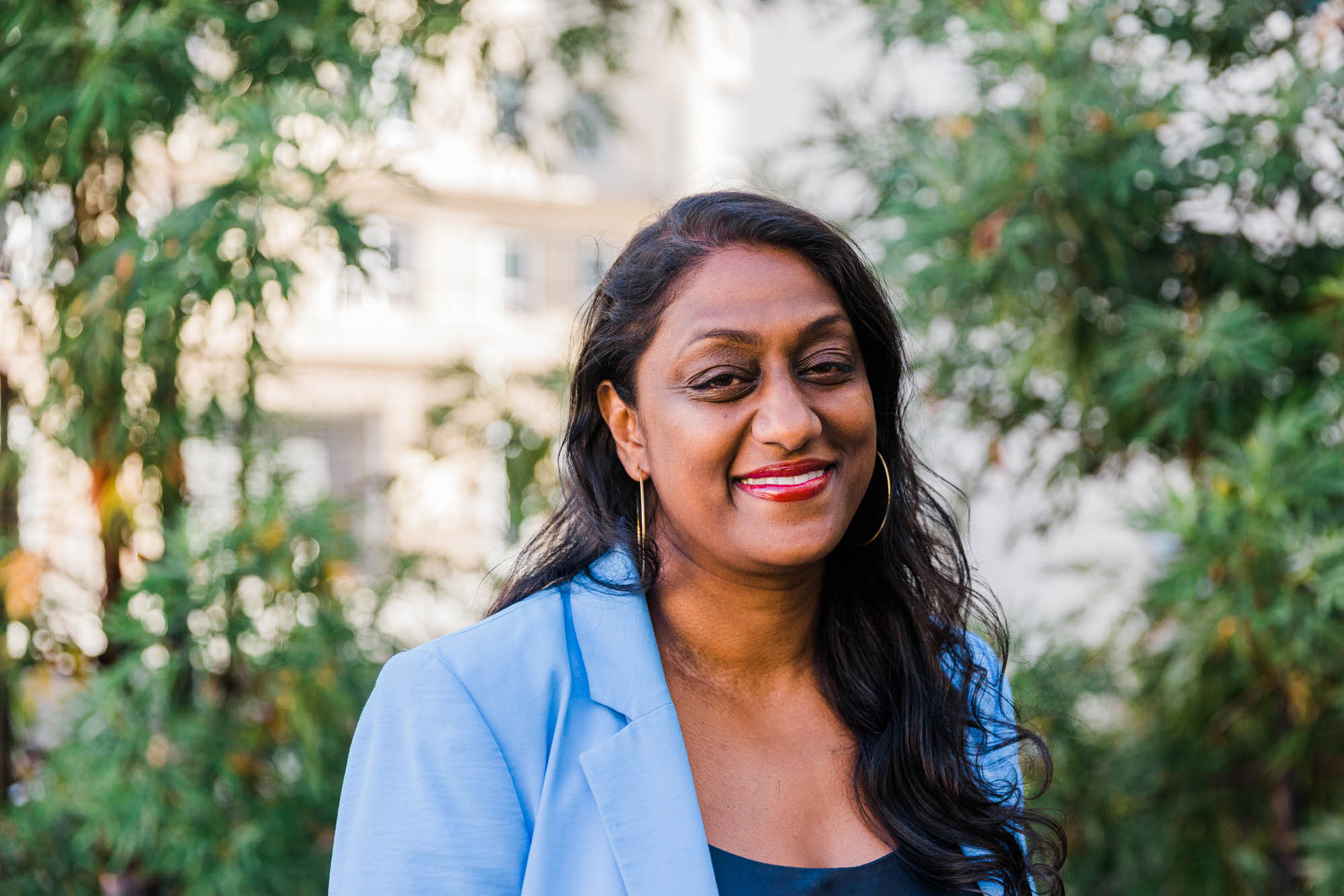 Cynthia Nagendra, deputy director of planning and strategy for San Francisco’s Department of Homelessness and Supportive Housing (HSH), stands outside her office. Nagendra plans to use the lessons from CHI to inform HSH’s strategic plans in the coming years.