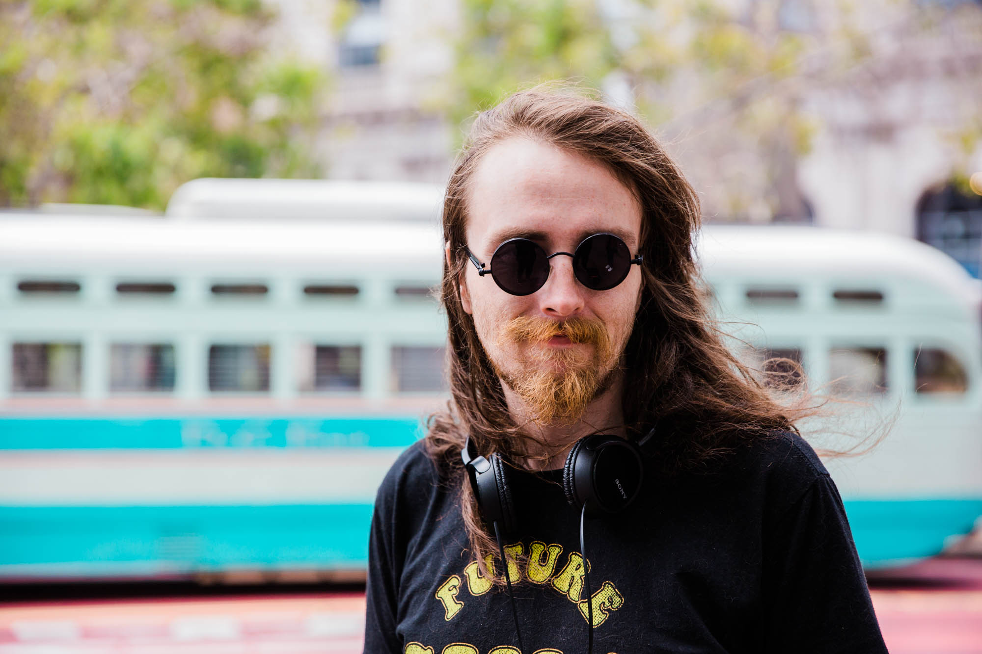 Travis Chapman, a member of CHI’s Community Advisory Board, stands outside Union Square.