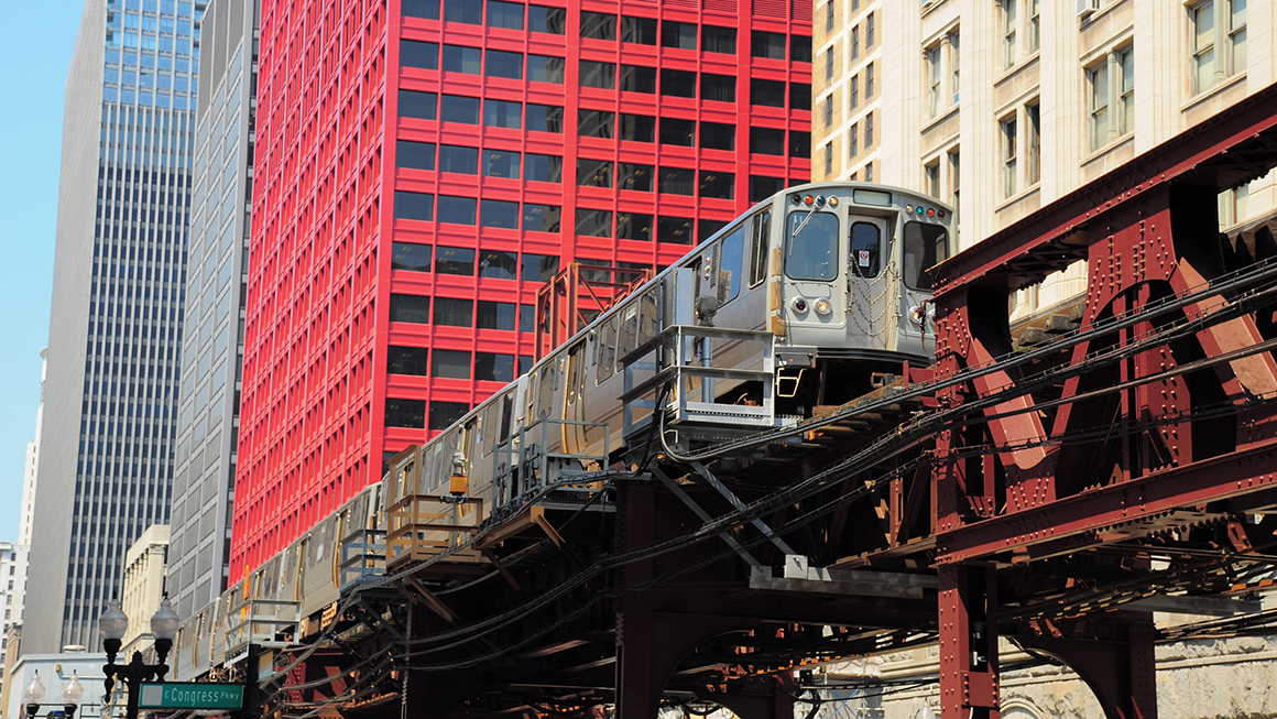 A city metrorail.