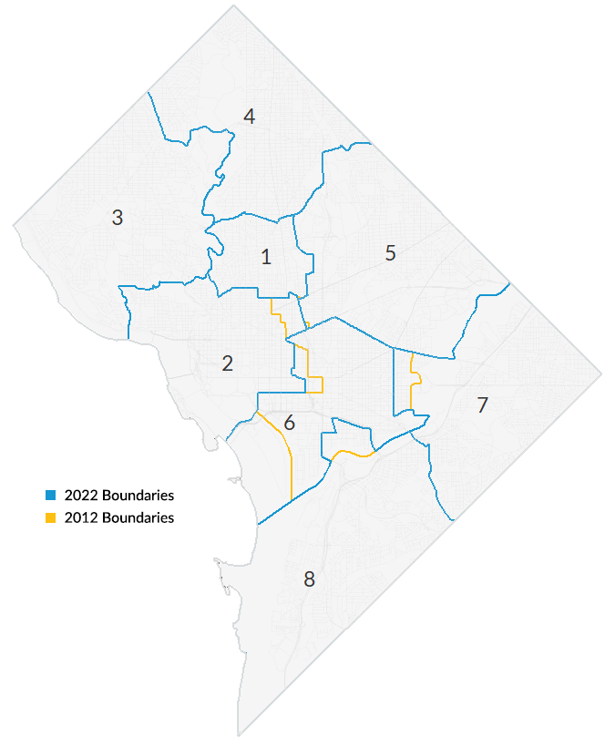 Ward change map