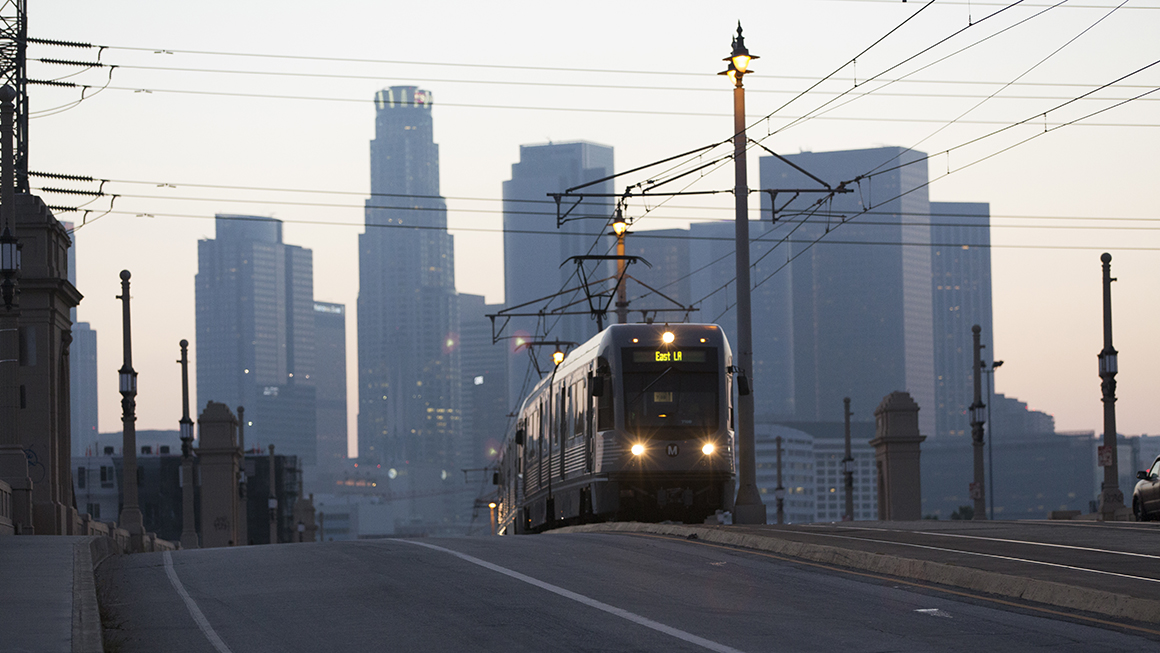 photo of public transportation train