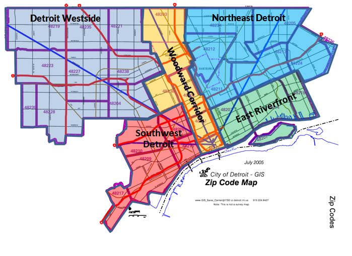 Detroit by zip code