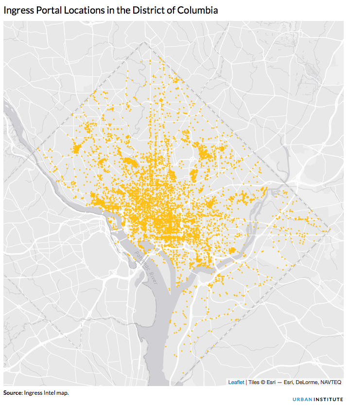 Ingress Portal Locations in the District of Columbia Ingress Portal Locations in the District of Columbia