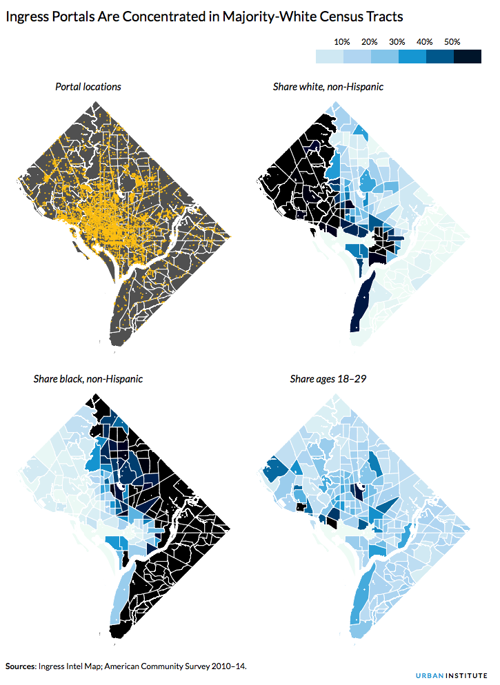 Ingress Portals Are Concentrated in Majority-White Census Tracts Ingress Portals Are Concentrated in Majority-White Census Tracts