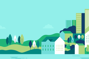 Illustration of city scape