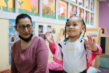 child and childcare provider