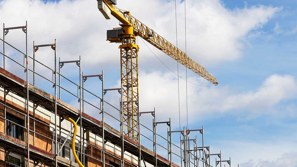 cranes over construction site