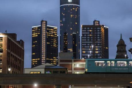 Detroit City Skyline