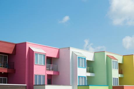 Row of condos. 