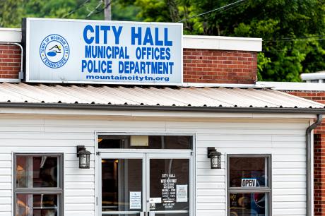 City Hall municipal office for police department law enforcement in Johnson county Tennessee