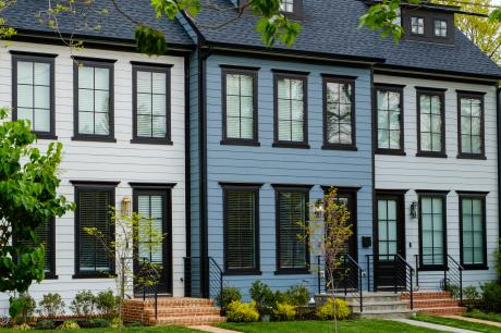 A row of townhomes