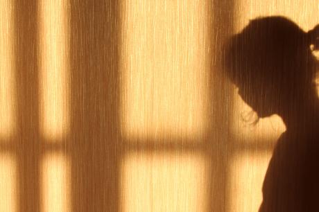 A woman's shadow