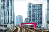 photo of train in city