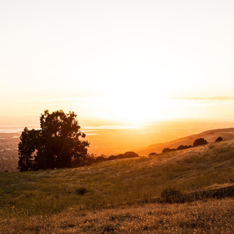 Sunset over Santa Clara County